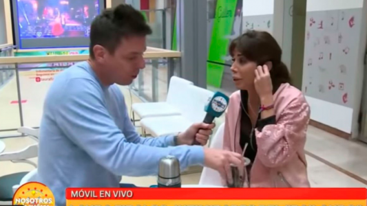 Tremendo blooper: un cronista le volcó el mate encima a Laura Fidalgo en pleno aire