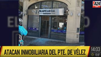 tension en velez: feroz ataque a la inmobiliaria del presidente del club tension en velez: feroz ataque a la inmobiliaria del presidente del club