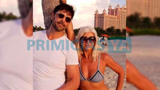 La foto de Juan Darthés junto a su mujer en las playas de Brasil