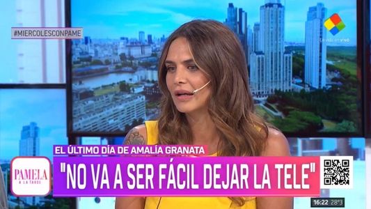 Amalia Granata se despidió de Pamela a la tarde