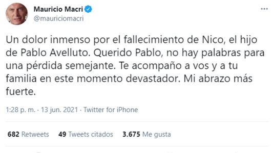 Conmoción por la muerte del hijo del ex ministro Pablo Avelluto