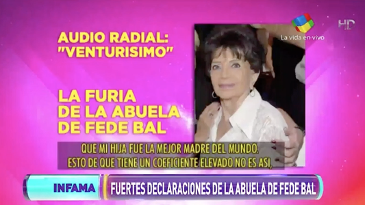 La abuela destrozó a Fede Bal: “Qué se cree este enano inmundo”