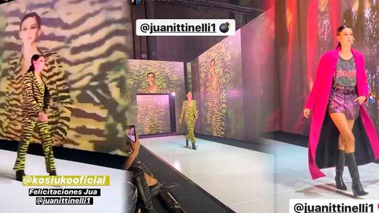 Juanita Tinelli hizo su debut como modelo para la marca de sus suegros