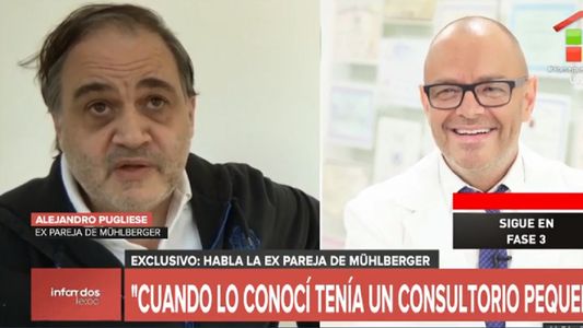 Alejandro Pugliese, ex pareja de Mühlberger: Es un psicópata, me clavó un cuchillo en la sien