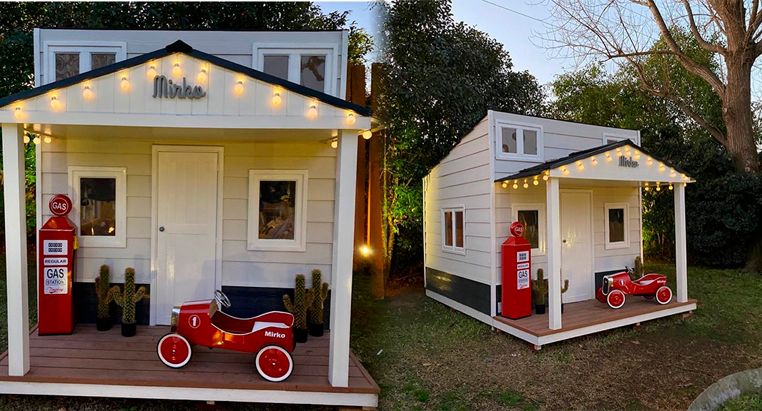 El imponente casita de juegos de Mirko, el hijo de Marley