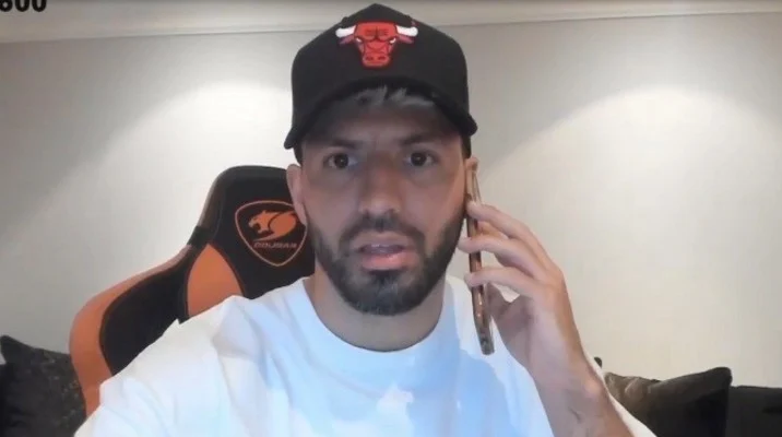 El Kun Agüero habló con su hijo durante un streaming después la polémica con Gianinna Maradona