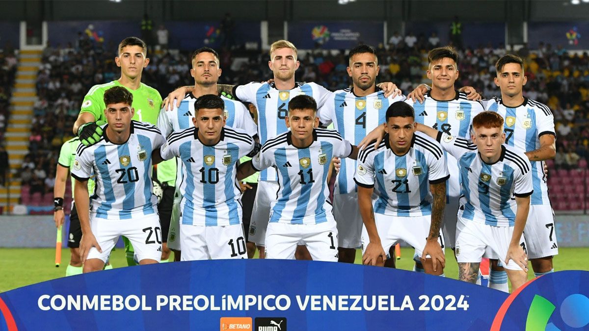 La selección argentina Sub 23 que dirige Javier Mascherano. (Foto archivo)