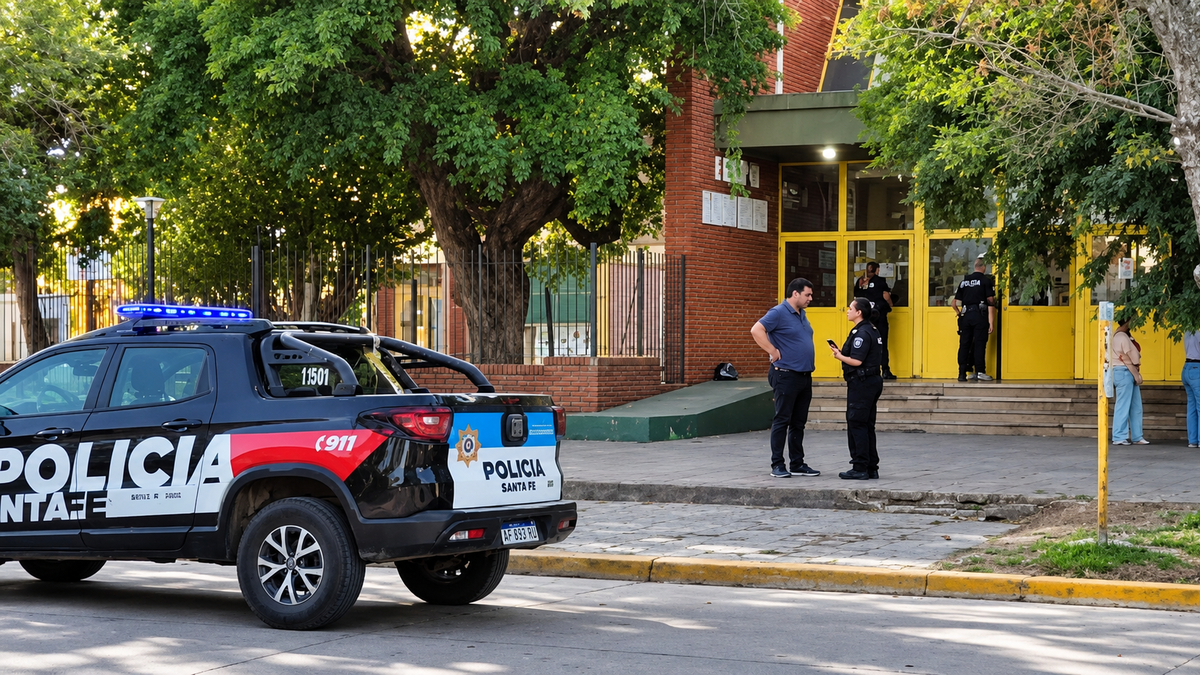 Un alumno apareció con un arma en una foto y encendió las alarmas en una escuela. (Foto: gentileza La Capital
