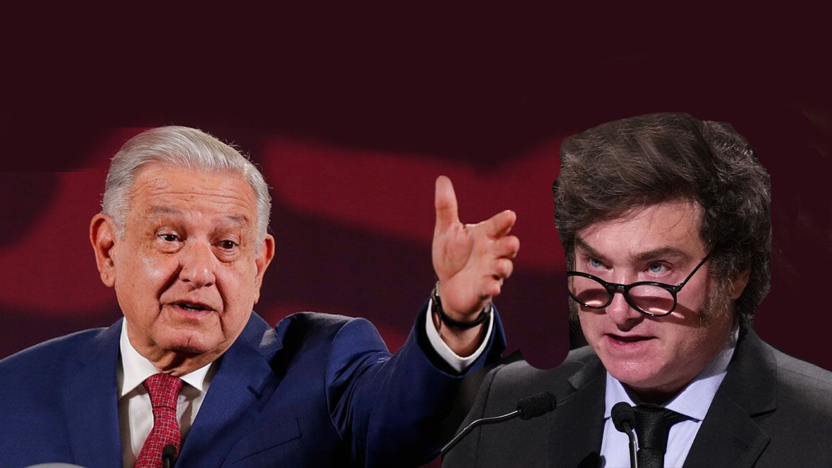 AMLO y Javier Milei, una relación nada amble entre ambos presidentes. (Foto: A24.com)