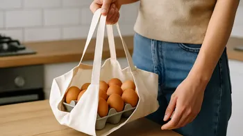 La bolsa de tela para llevar huevos: el DIY simple que se volvió tendencia
