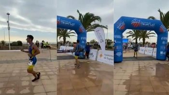 Mateo Bustos, el joven argentino que perdió una carrera por festejar antes de tiempo Mateo Bustos, el joven argentino que perdió una carrera por festejar antes de tiempo