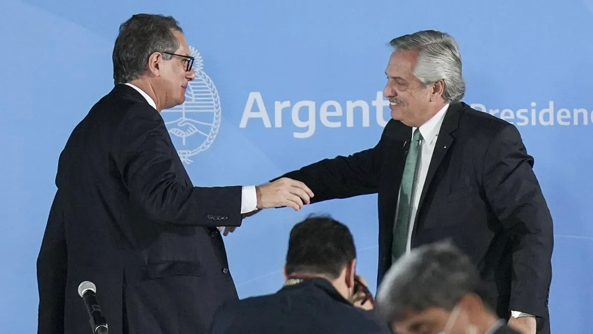 Alberto Fernández y Miguel Ángel Pesce (Foto archivo).