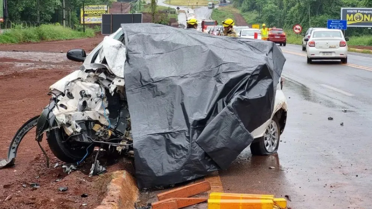 El conductor chocó y murió tras apuñalar a su expareja. (Foto: gentileza El Territorio)
