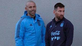 Javier Mascherano y Lionel Messi Javier Mascherano y Lionel Messi
