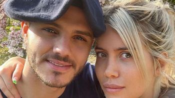 Wanda Nara cuidó su cintura con Photoshop pero deformó mal a Mauro Icardi