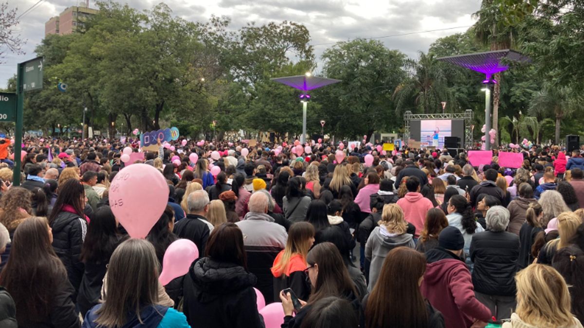 Multitudinaria marcha en Resistencia pidió por el esclarecimiento del caso Cecilia. (Foto: Twitter)