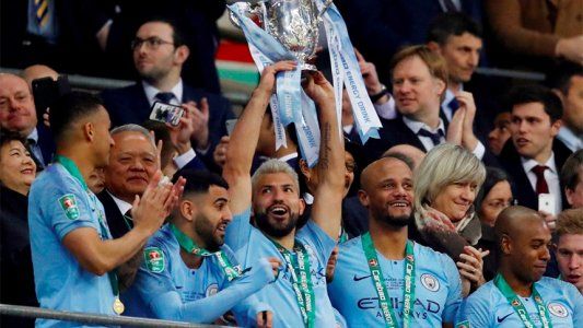 Con Agüero en el banco, Manchester City goleó 6-0 a Watford y se coronó campeón de la FA Cup