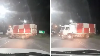 Terror en la ruta 7: un camión los persiguió y los chocó tras una discusión de tránsito