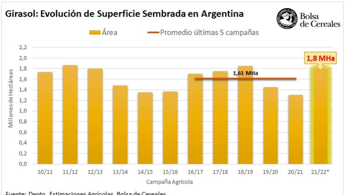 El salto en la siembra del girasol podría materializarse si es que el clima y los mercados finalmente acompañan.