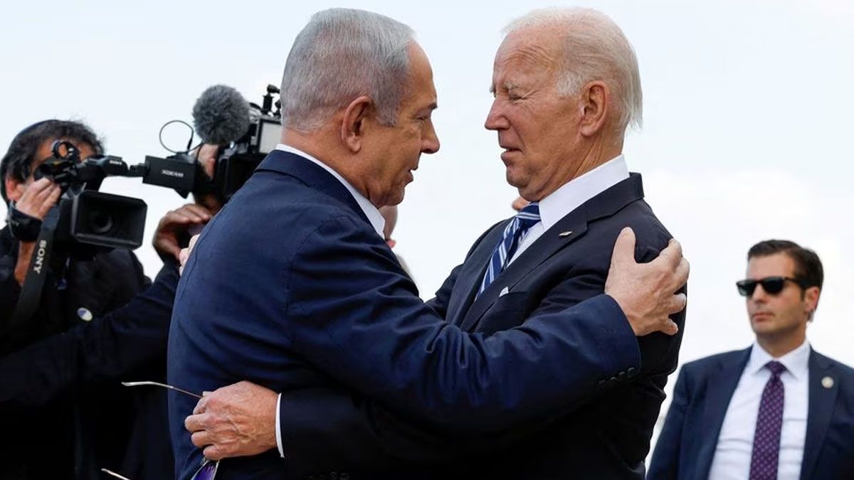 Joe Biden, con el primer ministro de Israel, Benjamin Netanyahu (Foto: gentileza Jerusalem Times).