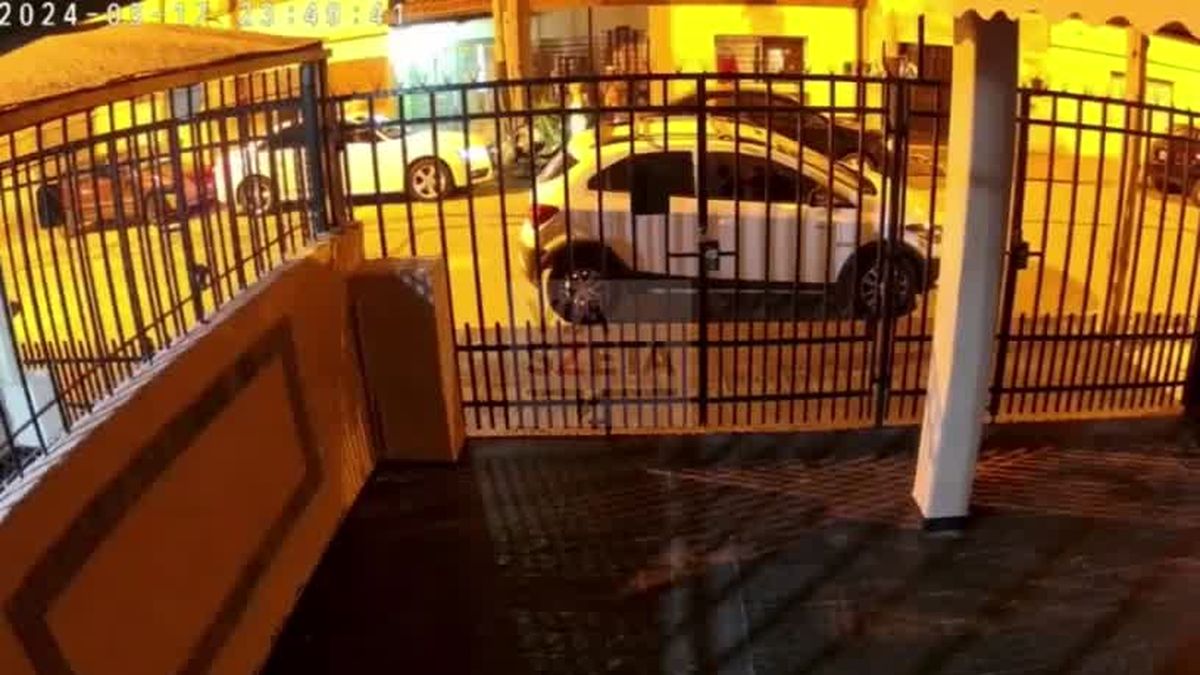 Un delincuente resultó muerto en el enfrentamiento de cinco ladrones con una pareja de policías (Foto: captura A24).