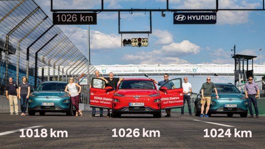 El Hyundai Kona bate el récord mundial de autonomía de 1.026 kilómetros en un auto eléctrico