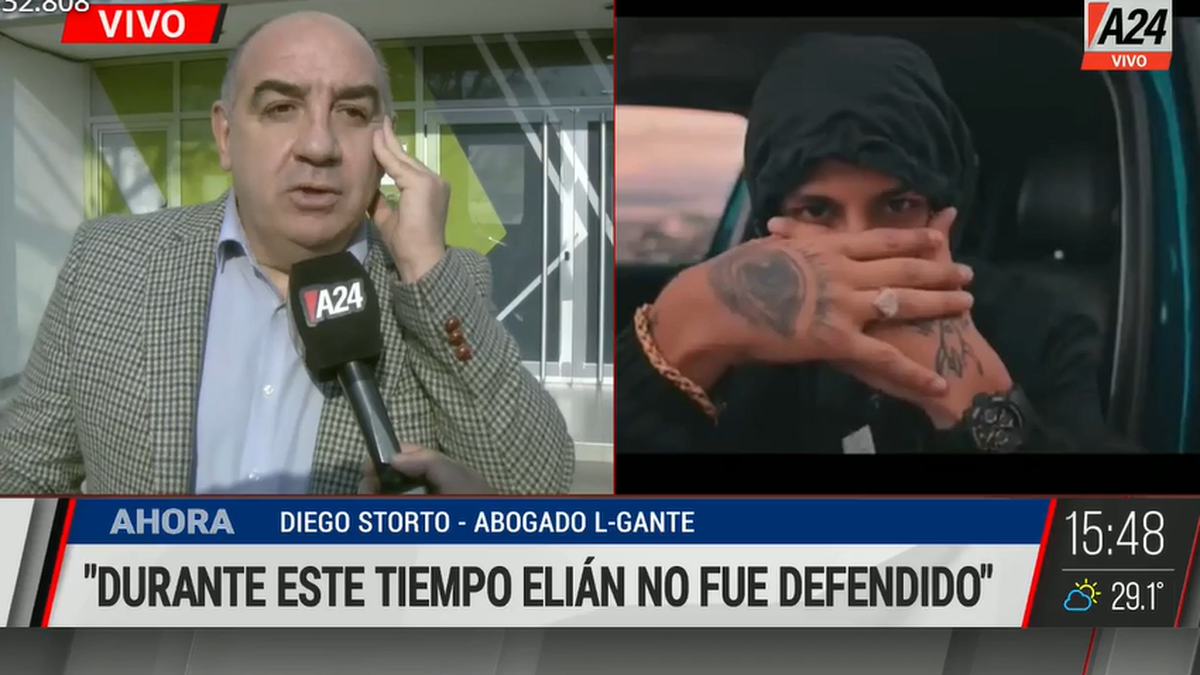 Diego Storto confía en la pronta liberación de L-Gante. (Foto: captura A24)
