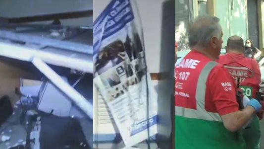 Impactante derrumbe en Palermo: colapsó el techo de un centro médico y hay al menos 6 heridos
