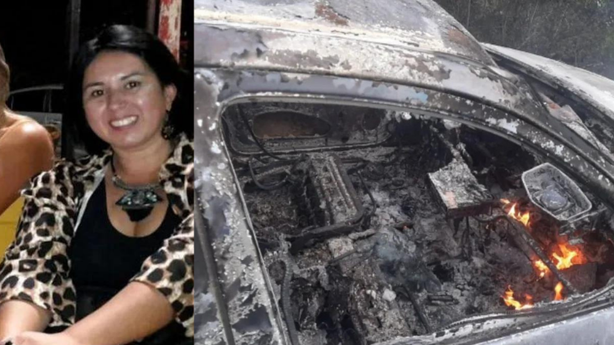 Claudia fue encontrada muerta y su auto incendiado