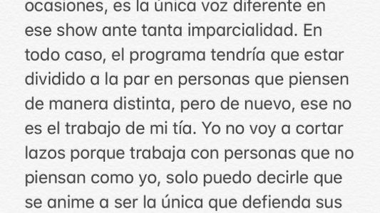 Paul Landó dedicó un extenso escrito al programa de su tía Bibi