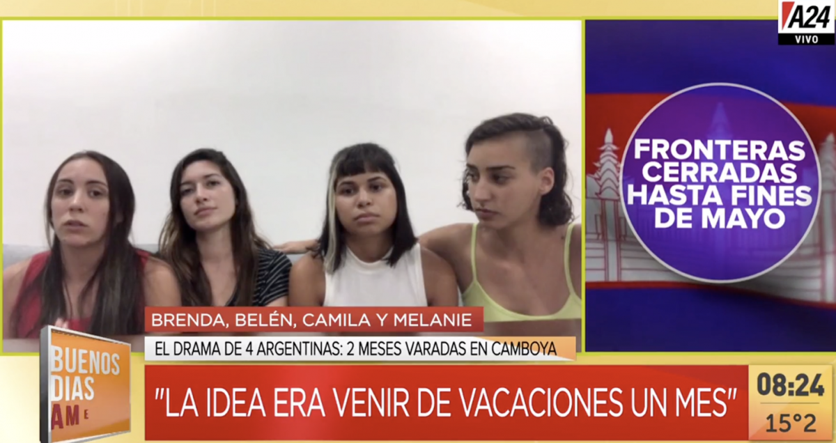 El drama de 4 argentinas varadas en Camboya