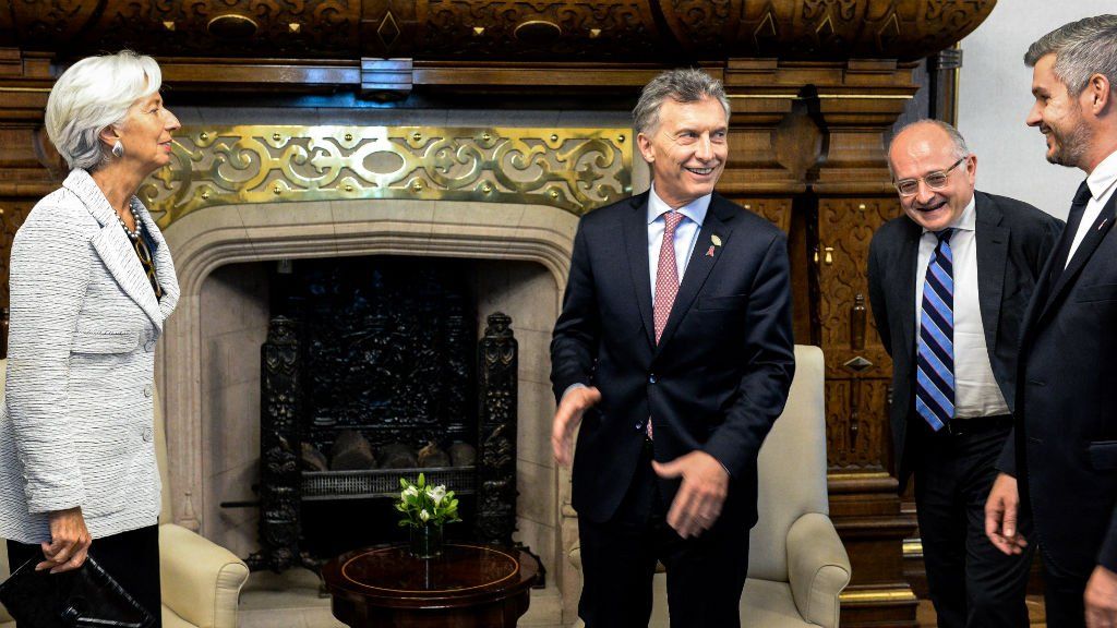 Después del cierre de la cumbre, Macri recibió a Christine Lagarde en la Casa Rosada