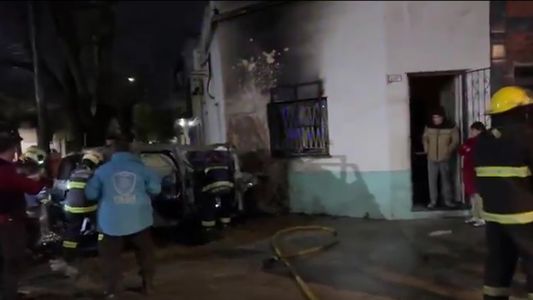 Persecución, choque e incendio: las imágenes de cómo terminó la fuga de 3 menores de edad