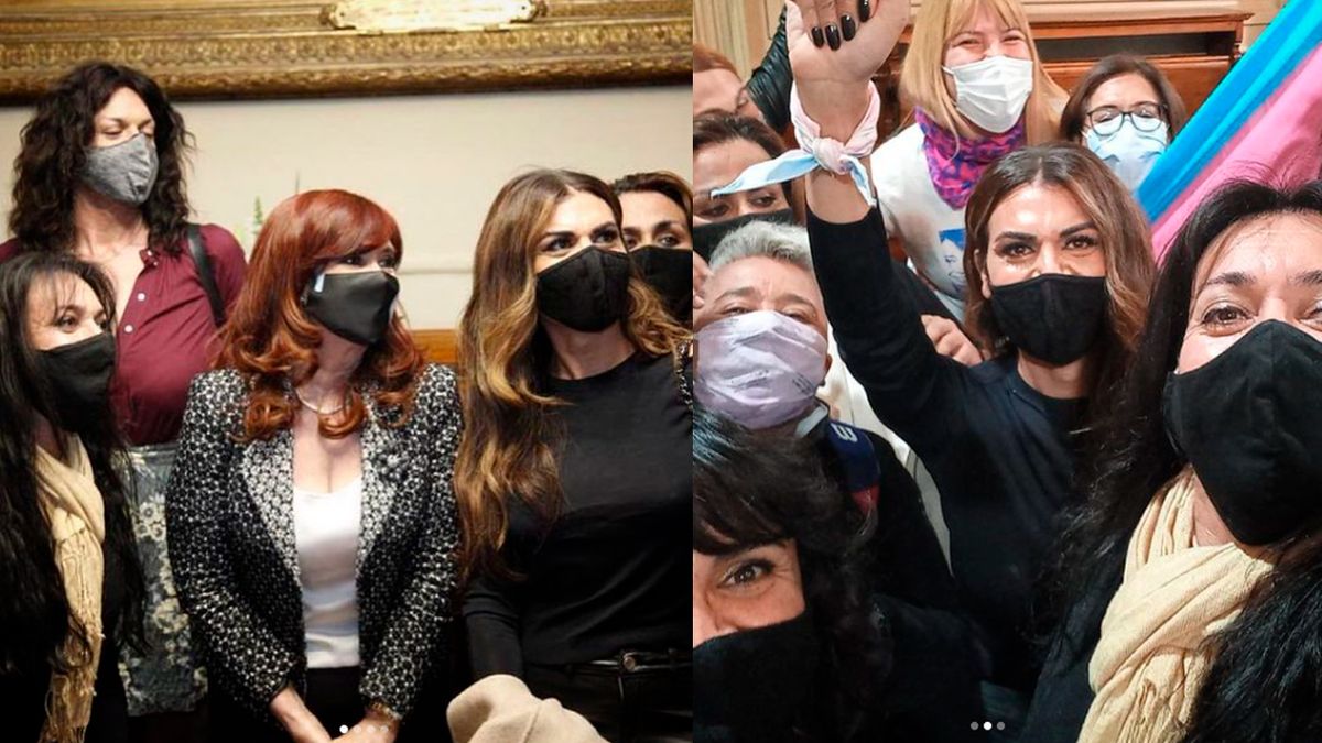 Florencia de la V, en el Congreso de la Nación, se sacó una foto junto a Cristina Kirchner.