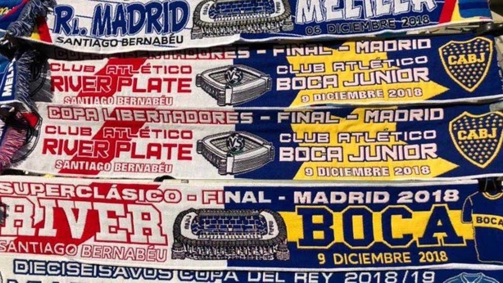 Conocé el merchandising del superclásico que invade a Madrid