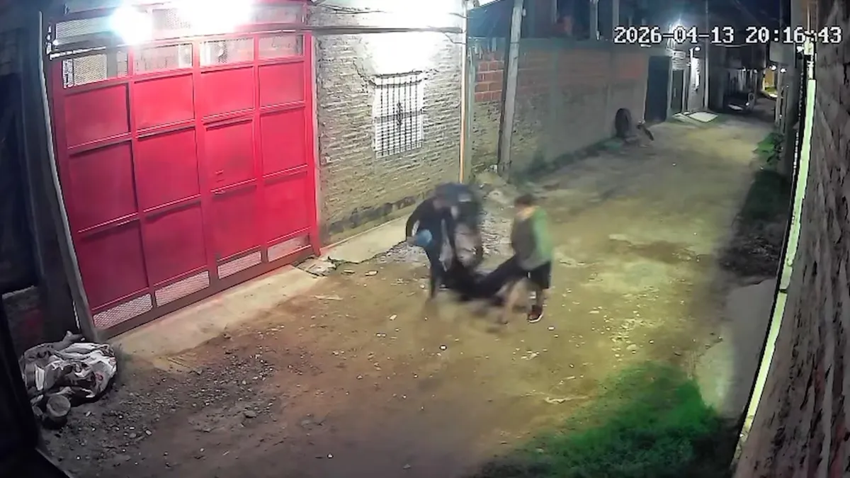 En la huida, los c&oacute;mplices arrastraron al herido (Captura de video)