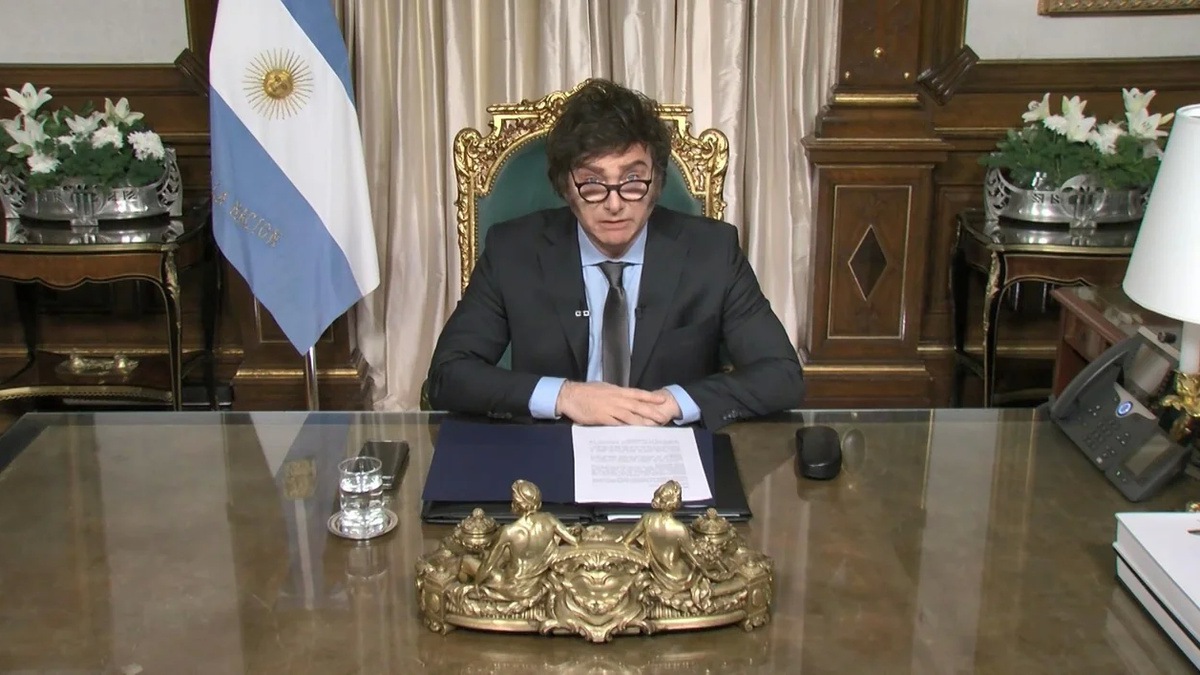 Javier Milei dio su discurso de fin de año. (Foto: NA)