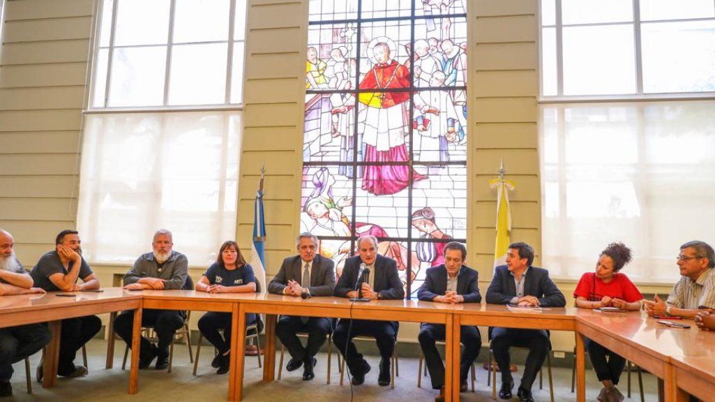 Transversalidad 2019: Alberto con la Iglesia y Grabois en una reunión para evitar la mecha corta