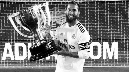 Sergio Ramos, otra vez: el defensor de Real Madrid volvió a marcar en la celebración del título