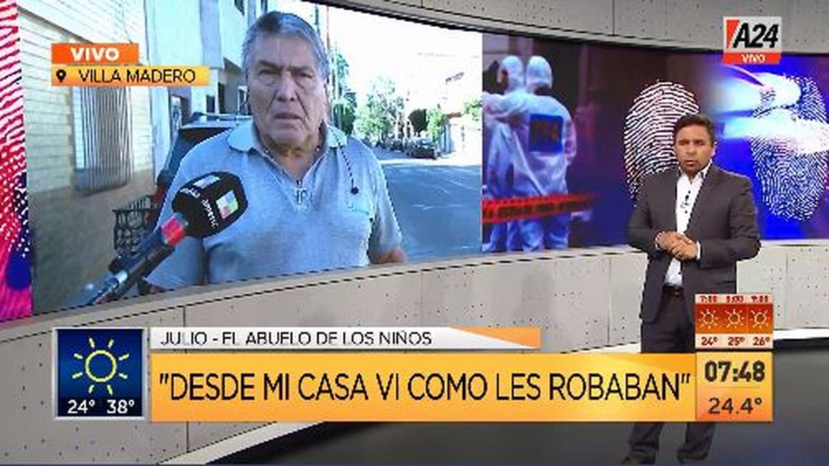 Villa Madero: brutal robo a una embarazada a punto de dar a luz. (Captura de Tv)