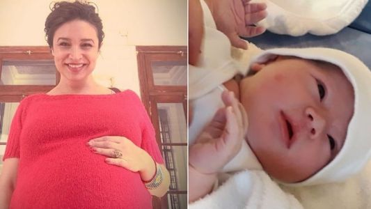 Julia Mengolini fue mamá y mostró la primera foto de su hija Rita