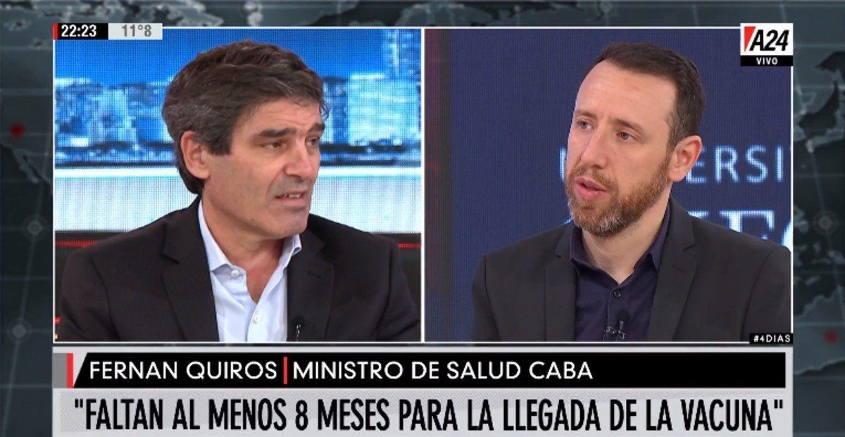 Quirós aseguró que faltan entre 5 y 8 meses para que la vacuna llegue al país