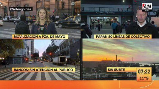 Empezó el paro: qué servicios se adhieren, cuáles funcionan y dónde habrá cortes por protestas