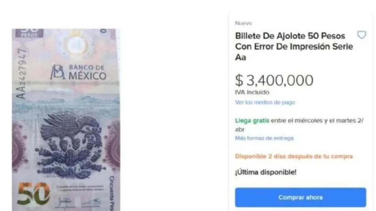Otorgan 3 millones y medio de pesos al SUERTUDO propietario de este billete de 50 pesos Otorgan 3 millones y medio de pesos al SUERTUDO propietario de este billete de 50 pesos