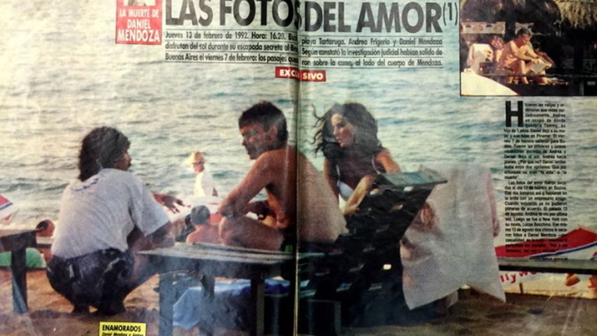 En febrero de 1992 Daniel Mendoza y Andrea Frigerio había sido encontrados por los paparazzi en una escapada a la playa, confirmando así el romance del que tanto se hablaba. 