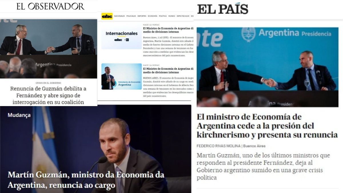 Cómo reflejaron los diarios del mundo la noticia de la salida de Guzmán