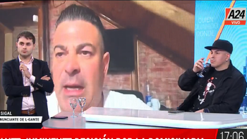 El representante de L-Gante se cruzó al aire con el abogado denunciante (Foto: captura)