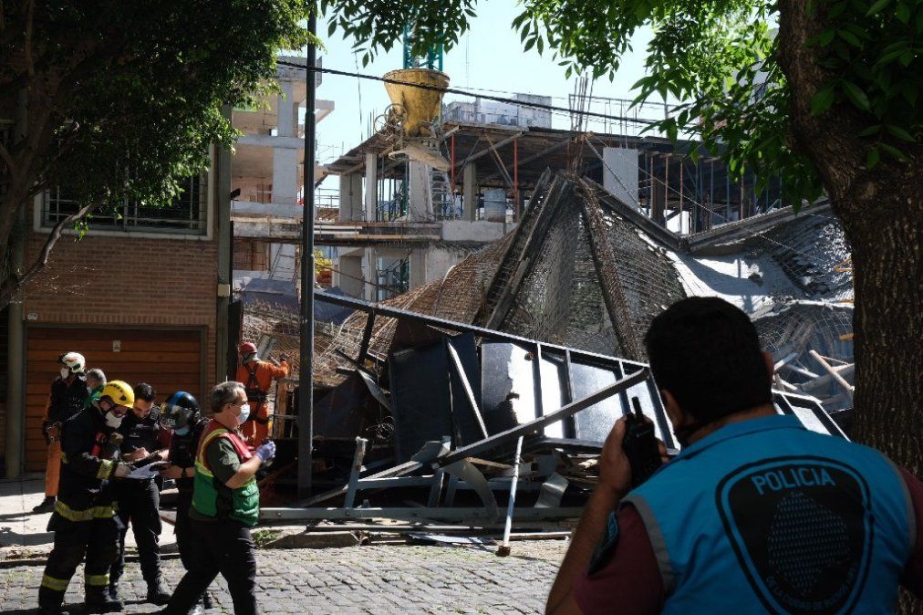 Belgrano: se derrumbó una obra en construcción y varios obreros resultaron heridos