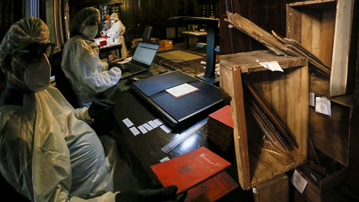 Las cajas nazis están siendo clasificadas y digitalizadas en la Corte Suprema. (Foto: CJN)