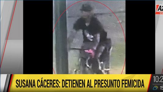 Crimen de Susana Cáceres | Un video, una visera y una bicicleta: los datos que llevaron al presunto femicida